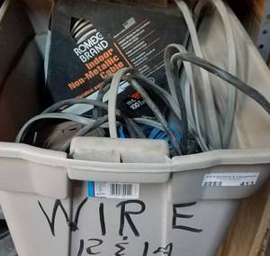 lot 413 image: LOT OF ASSORTED WIRE AND CABLES AS SHOWN.