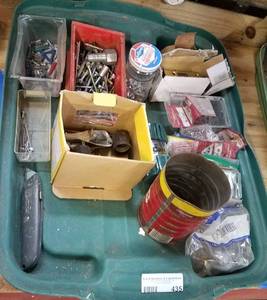 lot 435 image: ASSORTED HARDWARE AND MORE AS SHOWN.