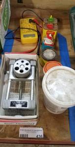 lot 436 image: SPERRY MULTIMETER DM-4100A, DOWEL JIG AND MORE AS SHOWN.