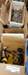 lot 437 image: MIXED LOT INCLUDING SOCKETS, NAILS, AND MORE AS SHOWN.