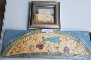 lot 493 image: WALL DECOR PIECES AS SHOWN. ONE IS IN ORIGINAL BOX.
