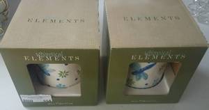 lot 554 image: GARDENVILLE DRAGONFLY WAX FILLED CROCKS IN BOXES AS SHOWN. SEE PICTURES. YOU ARE BIDDING BY THE PIECE