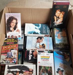 lot 642 image: BOX LOT OF VHS MOVIES AS SHOWN. GENEROUS COUNT