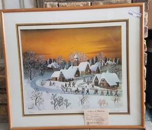 lot 672 image: FRAMED THE WEDDING FINE ART LITHOGRAPH SIGNED AND NUMBERED 94200 BY KOWALSKI WITH CERTIFICATE OF AUTHENTICITY AS SHOWN.