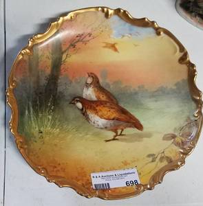 lot 698 image: LIMOGES (FRANCE) DECORATIVE PLATE IN STYLECOLORCONDITION SHOWN.