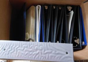 lot 696 image: 2 BOXES OF BINDERS IN ASSORTED SIZESCOLORS AS SHOWN.