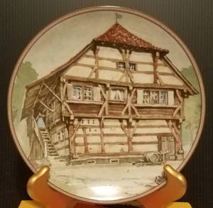lot 726 image: GERMAN COLLECTIBLE PLATE IN THEMEDESIGNTITLE SHOWN.