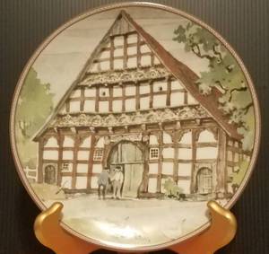 lot 727 image: GERMAN COLLECTIBLE PLATE IN THEMEDESIGNTITLE SHOWN.