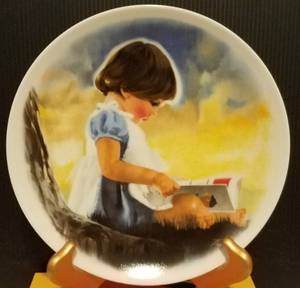 lot 742 image: 1980 BY MYSELF COLLECTIBLE PLATE BY DONALD ZOLAN IN THEMEDESIGNTITLE SHOWN.