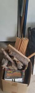 lot 786 image: STARTERLOGS, ASSORTED WOOD, AND MORE AS SHOWN.
