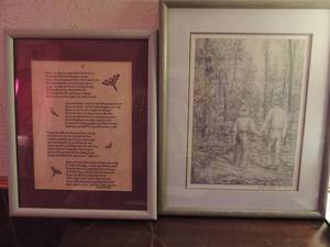 lot 61 image: Wendell G. Williamson The Chaparone #64 of 500. Size 14x18. Artist signed letter with Christian explananation meaning of art.   And IF Inspirational Poem by Rudyard Kipling  14x12
