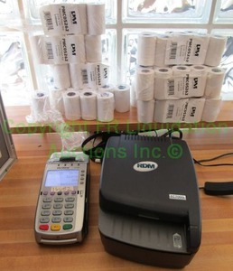 lot 100 image: RDM check scanner and Verifone VX520 dual comm smartcard & contactless NFC reader plus