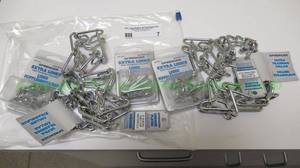 lot 7 image: Sprenger ultra training chrome plated chain collars with extra links