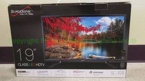 lot 185 image: SuperSonic 19 SC-1911 LED HDTVs, 2 count
