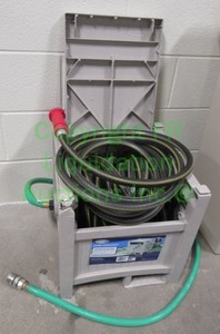 lot 172 image: Suncast Hose Hideaway garden hose storage system and garden hose