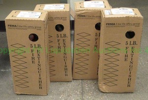 lot 132 image: FEMA 5 lb. fire extinguishers, 4 count, in original boxes