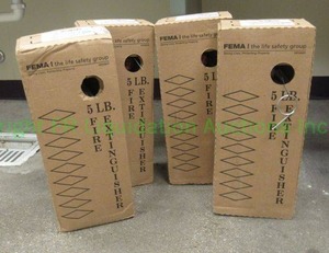 lot 135 image: FEMA 5 lb. fire extinguishers, 4 count, in original boxes