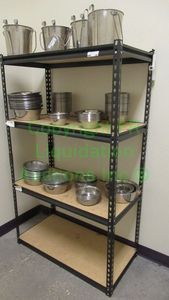lot 126 image: Metal utility shelf, contents not included, 61 x 36 x 18