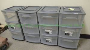 lot 120 image: Mainstays plastic storage carts, 4 count