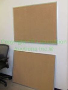 lot 75 image: 4 x 3 cork boards, 2 count