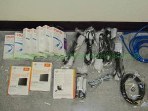 lot 101 image: Seagate Expansion portable drives, Staples CAT5e cables and more