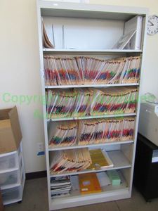 lot 62 image: Metal utility shelf, contents not included