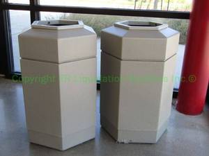 lot 53 image: Commercial Zone Products plastic garbage cans