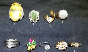 lot 164 image: Womens rings