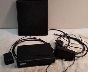 lot 222 image: RCA HD Panel Antenna w Amplifier &amp HD-SD Converter Box