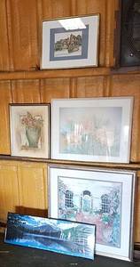 lot 242 image: 5 Pieces of Framed Wall Art