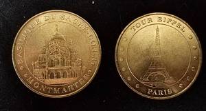 lot 295 image: Eiffel Tower & Basilique tokens