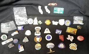 lot 297 image: Travel souvenir pins and patches