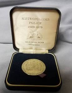 lot 303 image: Metropolitan Police Solid Nickel Silver Coin