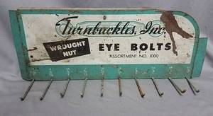 lot 320 image: Vintage Eye bolt rack