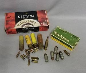 lot 329 image: assorted bullets and shot gun shells