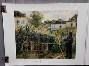 lot 347 image: Print of Pierre Auguste Renoirs painting of Money painting in his garden