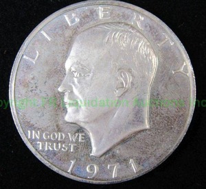 lot 481 image: Silver 1971 Ike dollar