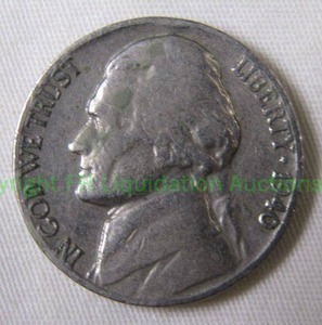 lot 528 image: Unique double headed nickel 1940 on one side 1954 on the other