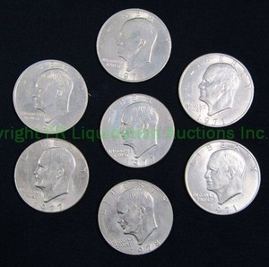 lot 500 image: Ike dollars. Bid is times the quantity