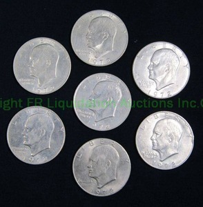 lot 501 image: Ike dollars. Bid is times the quantity