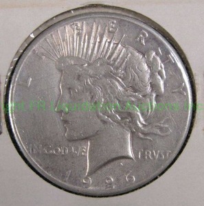 lot 520 image: Silver 1926 peace dollar