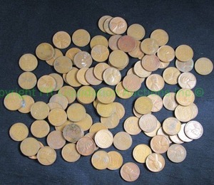 lot 555 image: Wheat pennies 100 count
