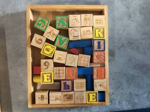 lot 66 image: Trays of Wooden Blocks
