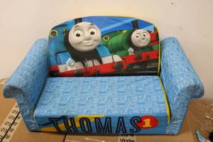 lot 94 image: Thomas The Train Kids Cushioned Chair Folds to Small Bed