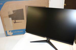 lot 150 image: 27 AOC Computer Monitor (Tested but has damage, will not include power adapter)