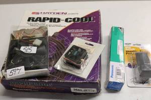 lot 176 image: Misc Lot (Computer fans, phone shoulder holder, panasonic film)