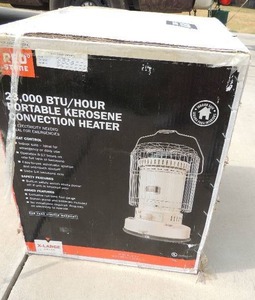 lot 229 image: RES store portable kerosene heater in original box works well