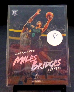 lot 8 image: 2018-19 PANINI LUMINANCE MILES BRIDGES ROOKIE CARD #140 - NM