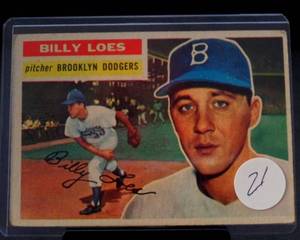 lot 21 image: 1956 TOPPS #270 BILLY LOES BROOKLYN DODGERS - GOOD