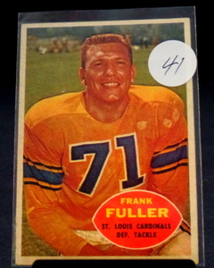 lot 41 image: 1960 Topps Football #111 FRANK FULLER Cardinals - GREEN BACK